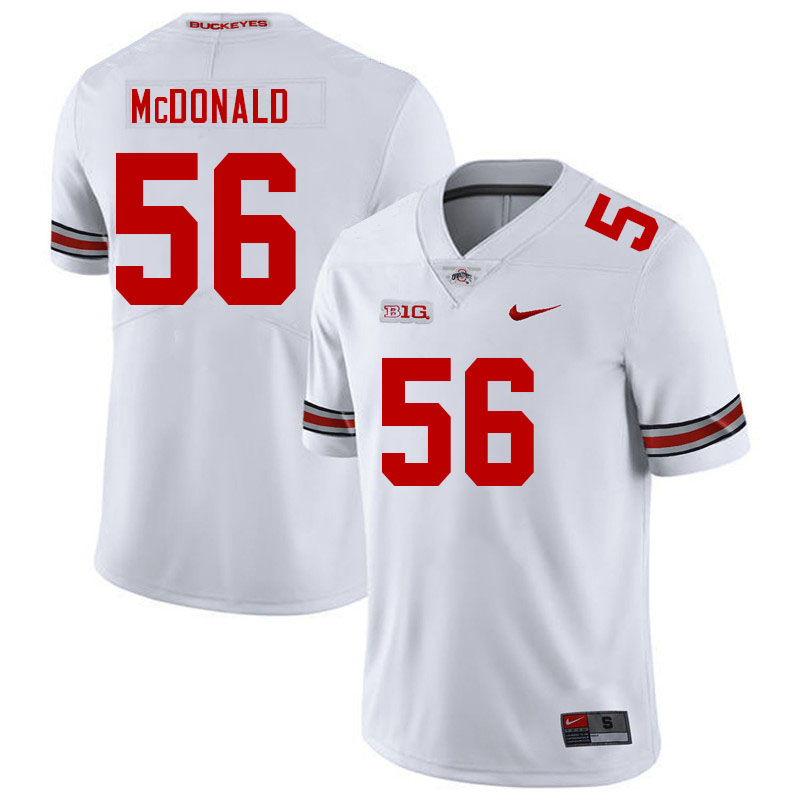 Men #56 Kayden McDonald Ohio State Buckeyes College Football Jerseys Stitched Sale-White